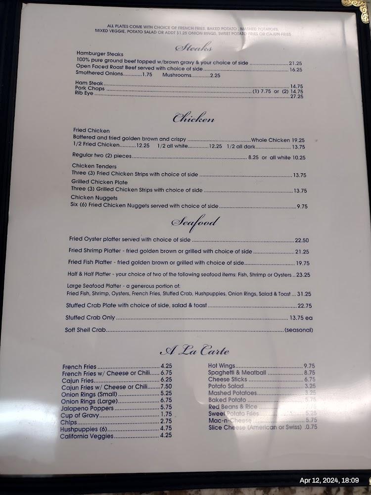 Schnell's Restaurant Menu image 1